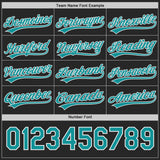 Custom Black Teal-White Reversible Pullover Baseball Jersey Shirt