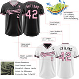 Custom Black-Light Pink Reversible Pullover Baseball Jersey Shirt