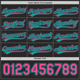 Custom Black Pink-Aqua Reversible Pullover Baseball Jersey Shirt