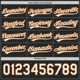 Custom Black White-Texas Orange Reversible Pullover Baseball Jersey Shirt