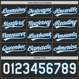 Custom Black White-Blue Reversible Pullover Baseball Jersey Shirt