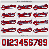 Custom Red Navy-White Reversible Pullover Baseball Jersey Shirt