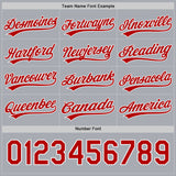 Custom Red White-Gray Reversible Pullover Baseball Jersey Shirt