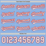 Custom Red White-Light Blue Reversible Pullover Baseball Jersey Shirt