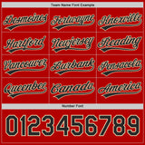 Custom Red Black-Cream Reversible Pullover Baseball Jersey Shirt