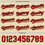 Custom Red Black-Cream Reversible Pullover Baseball Jersey Shirt