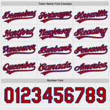 Custom Royal White-Red Reversible Pullover Baseball Jersey Shirt