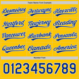 Custom Royal Yellow-White Reversible Pullover Baseball Jersey Shirt