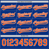 Custom Royal Orange-White Reversible Pullover Baseball Jersey Shirt