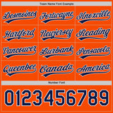 Custom Orange Navy-White Reversible Pullover Baseball Jersey Shirt
