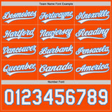 Custom Orange White-Electric Blue Reversible Pullover Baseball Jersey Shirt