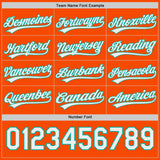 Custom Orange White-Aqua Reversible Pullover Baseball Jersey Shirt