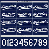 Custom Navy-White Reversible Pullover Baseball Jersey Shirt