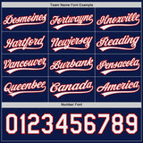 Custom Navy White-Red Reversible Pullover Baseball Jersey Shirt