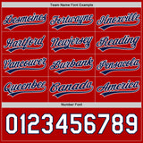 Custom Navy Red-White Reversible Pullover Baseball Jersey Shirt