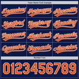 Custom Navy Orange-White Reversible Pullover Baseball Jersey Shirt