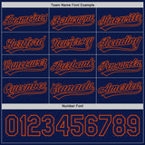 Custom Navy-Orange Reversible Pullover Baseball Jersey Shirt