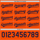 Custom Navy-Orange Reversible Pullover Baseball Jersey Shirt