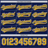 Custom Navy Gold-White Reversible Pullover Baseball Jersey Shirt