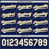Custom Navy White-Old Gold Reversible Pullover Baseball Jersey Shirt