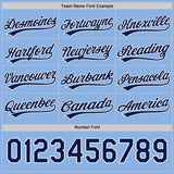 Custom Navy White-Light Blue Reversible Pullover Baseball Jersey Shirt