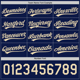 Custom Navy-Cream Reversible Pullover Baseball Jersey Shirt