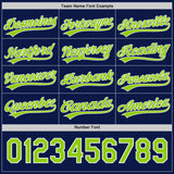 Custom Navy Neon Green-White Reversible Pullover Baseball Jersey Shirt
