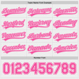 Custom Pink-White Reversible Pullover Baseball Jersey Shirt