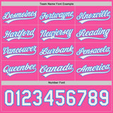 Custom Pink White-Electric Blue Reversible Pullover Baseball Jersey Shirt
