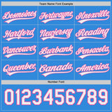 Custom Pink White-Electric Blue Reversible Pullover Baseball Jersey Shirt