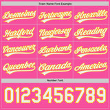 Custom Pink White-Gold Reversible Pullover Baseball Jersey Shirt