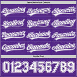 Custom Purple-White Reversible Pullover Baseball Jersey Shirt