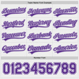 Custom Purple-White Reversible Pullover Baseball Jersey Shirt