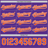 Custom Purple Orange-White Reversible Pullover Baseball Jersey Shirt