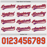 Custom Purple White-Orange Reversible Pullover Baseball Jersey Shirt