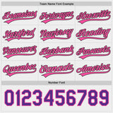 Custom Purple Pink Black-White Reversible Pullover Baseball Jersey Shirt