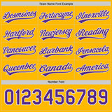Custom Purple Gold-White Reversible Pullover Baseball Jersey Shirt