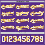 Custom Purple White-Gold Reversible Pullover Baseball Jersey Shirt