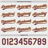 Custom Purple White-Gold Reversible Pullover Baseball Jersey Shirt