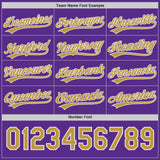 Custom Purple Old Gold-White Reversible Pullover Baseball Jersey Shirt