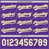 Custom Purple White-Old Gold Reversible Pullover Baseball Jersey Shirt