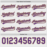 Custom Purple White-Old Gold Reversible Pullover Baseball Jersey Shirt