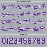 Custom Purple White-Gray Reversible Pullover Baseball Jersey Shirt