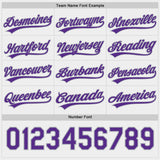 Custom Purple White-Gray Reversible Pullover Baseball Jersey Shirt
