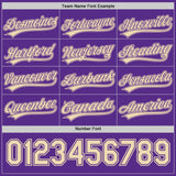 Custom Purple-Cream Reversible Pullover Baseball Jersey Shirt