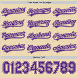 Custom Purple-Cream Reversible Pullover Baseball Jersey Shirt