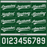 Custom Green-White Reversible Pullover Baseball Jersey Shirt