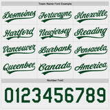 Custom Green-White Reversible Pullover Baseball Jersey Shirt