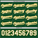 Custom Green White-Gold Reversible Pullover Baseball Jersey Shirt