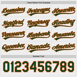 Custom Green Orange-White Reversible Pullover Baseball Jersey Shirt